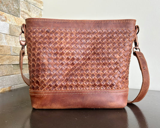 Woven Shoulder Bag Cuoio